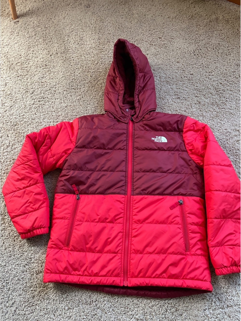 Boys The North Face Reversible Mount Chimbo Full-Zip Hooded Jacket XL (14/16)